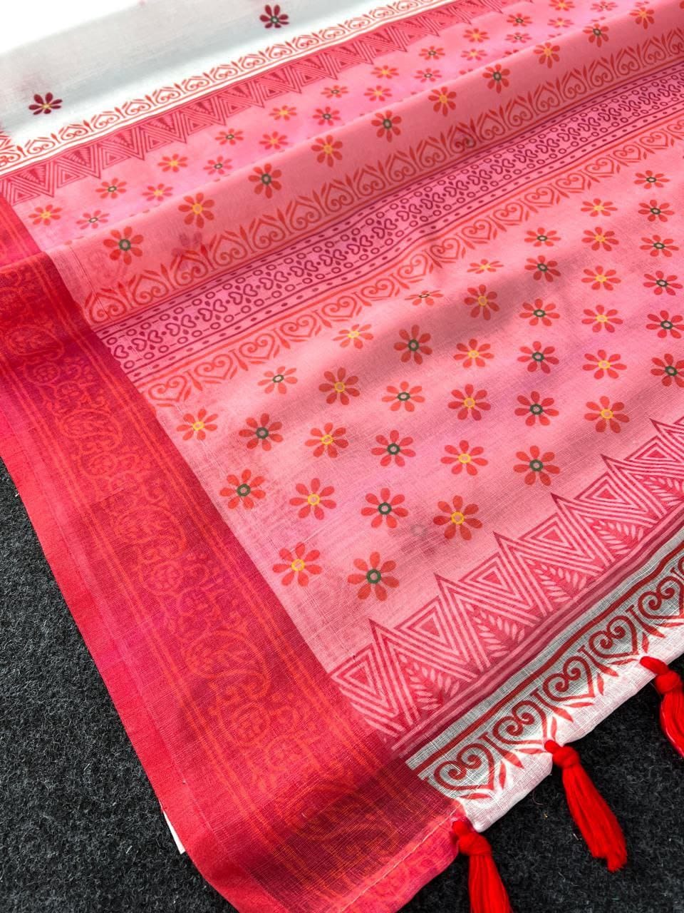 MG 449 Palin Linen Digital Printed Saree Wholesale Price In Surat